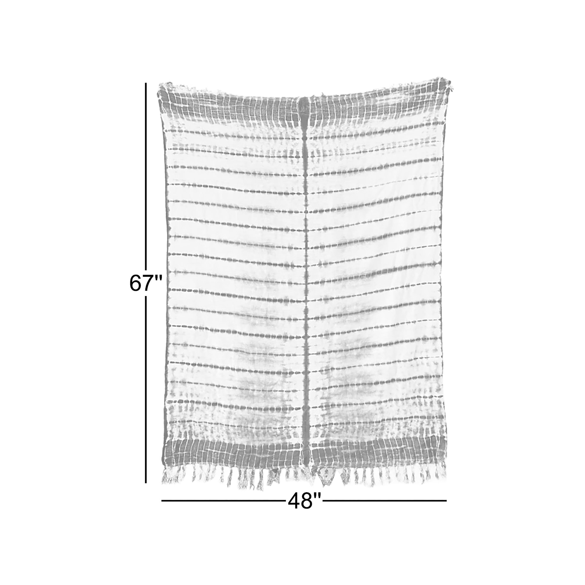 PILLOWPIA Indigo Shibori 100% Cotton Hand-Dyed Throw Blanket for Home or Outdoors