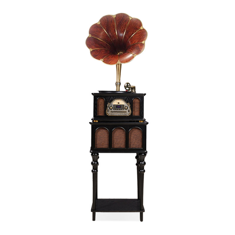 Black+Maroon Free Form Solid Wood Media Players, Black/Maroon