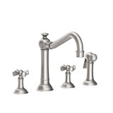 Jacobean Double Handle Kitchen Faucet with Side Spray