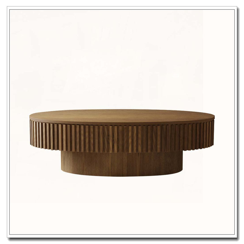 Table basse 47 po avec rangement en bois massif