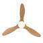 Ventilateur de plafond de 42 pouces avec lumière, conception encastrée mince, 3 pales en plastique ABS, télécommande incluse, réglage à 6 vitesses, moteur à courant continu réversible, fonctionnement silencieux, idéal pour les chambres à coucher, intérieur / extérieur-126007540
