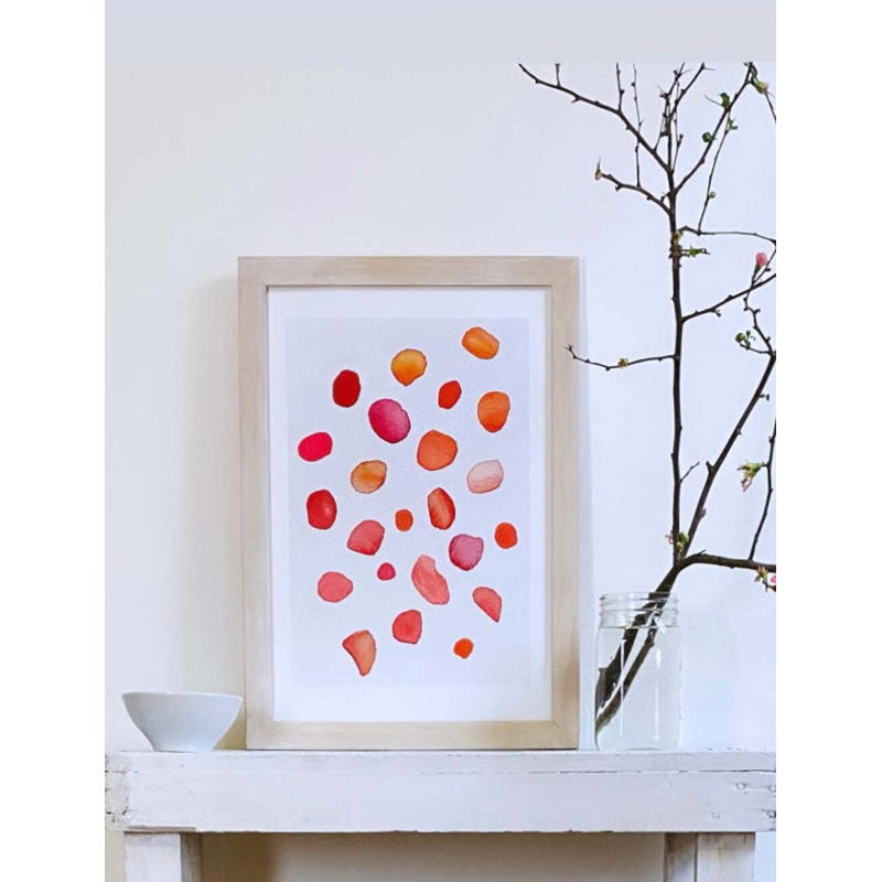 Rose Petals On Snow Print by Jessica Hollander, 11" H x 8.5" W x 0.1" D