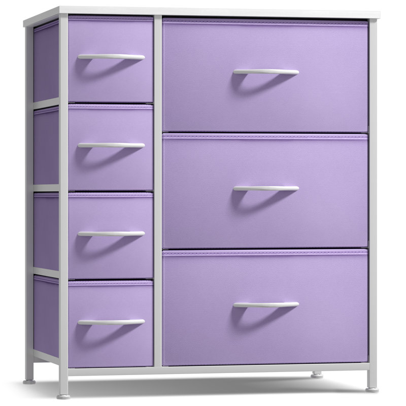 Commode 7 tiroirs Sorbus, Mauve