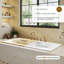 Baignoire de trempage à surface solide de 60 po x 32 po en blanc mat avec drain Casainc