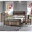 Tall Contemporary Rustic Two-Drawer Solid Wood Nightstand Brown Melamine