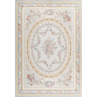 Hand-Knotted High-Quality Beige and Brown Area Rug