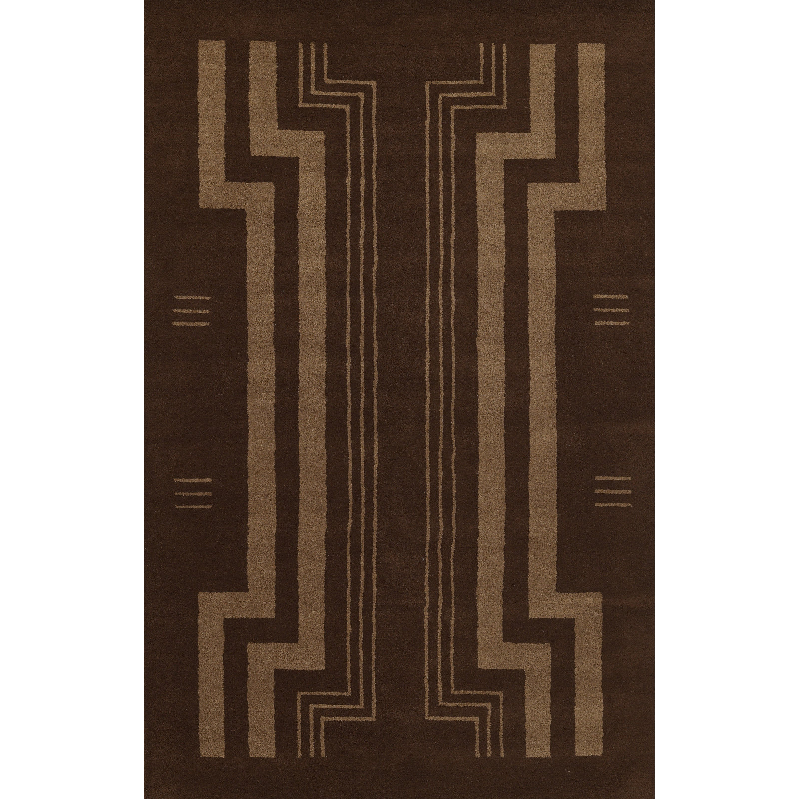 Hallum Hand-Tufted Geometric Wool Rug, Rectangle 8' x 10'