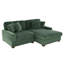 Canapé modulaire en flanelle avec accoudoirs et coussins décoratifs Stephania-109423038