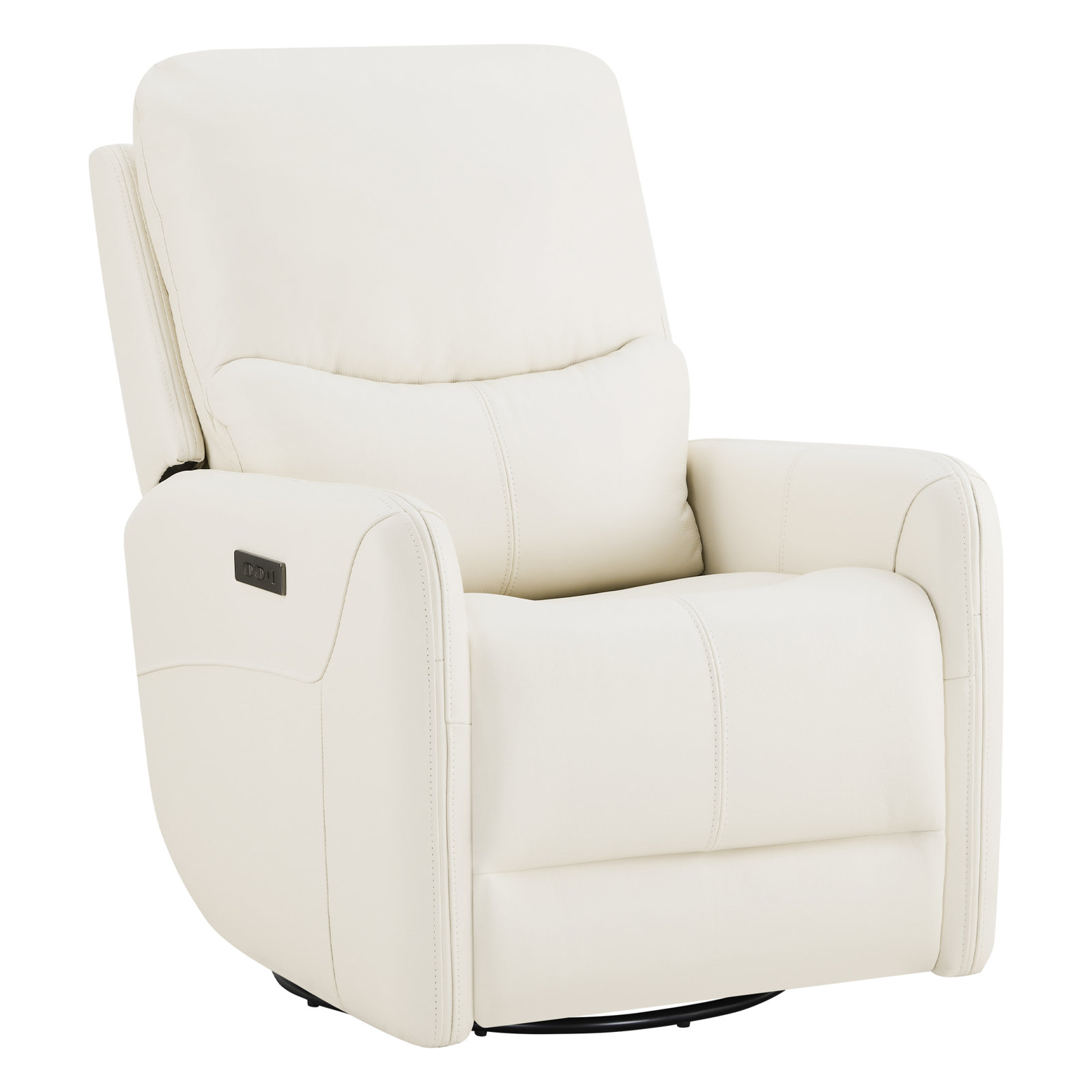Genuine Leather Swivel Power Recliner, Florida Coconut Milk
