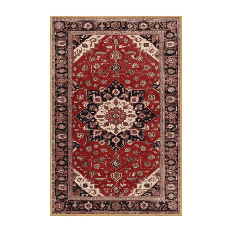 Tapis brun lavable à la machine, Rectangulaire 3 pi x 5 pi