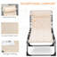 Chaise longue pliante rembourrée Outsunny