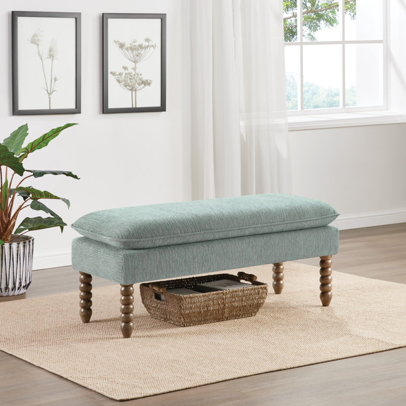 Banc à plateau-coussin Selina, Brume