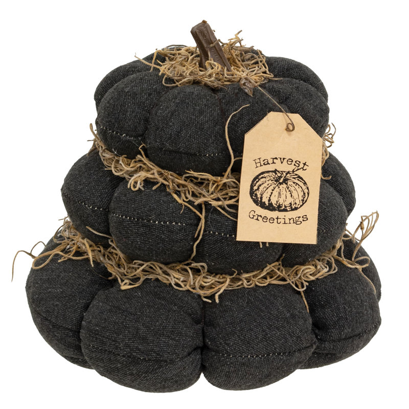 «Pumpkins 10 Cents» Stuffed Stacked Stacked, Noir