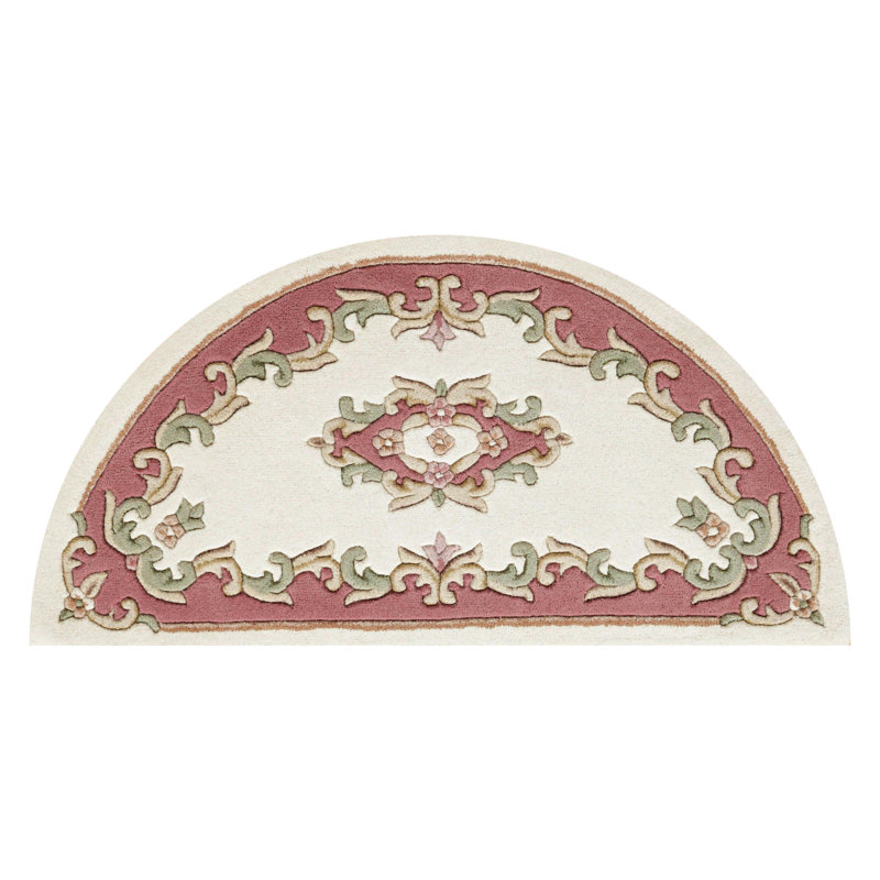 Hounslow Oriental Wool Hand Tufted Area Rug, Semi Circle 69 x 137cm