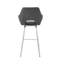 Tabouret de bar rotatif 30 po Freya avec siège en similicuir gris et base en acier inoxydable brossé-134637365