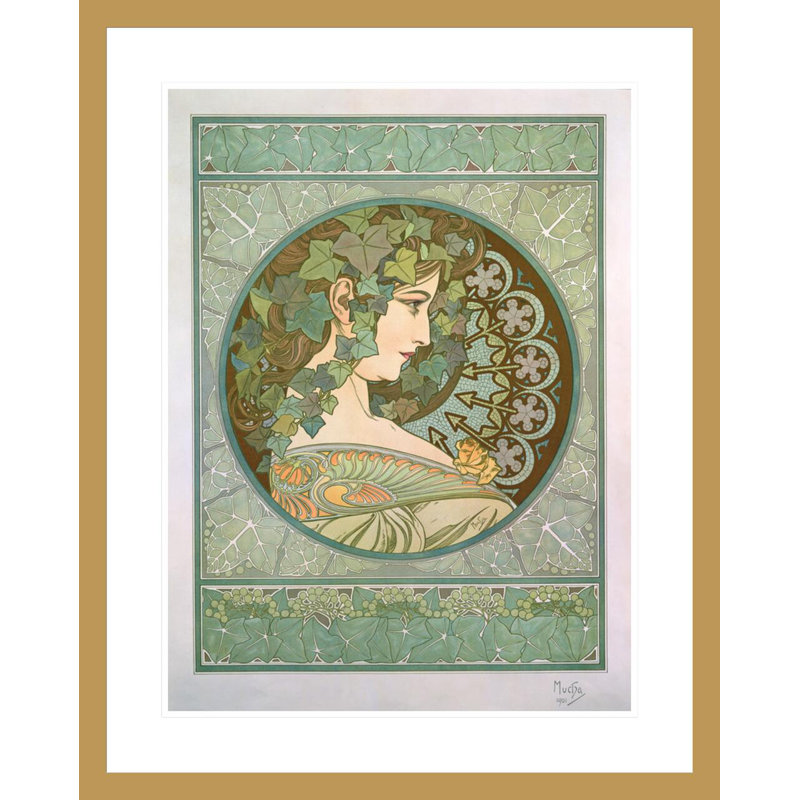Lierre (1900) par Alphonse Mucha, impression giclée encadrée, H 29,35 po x l 23,5 po