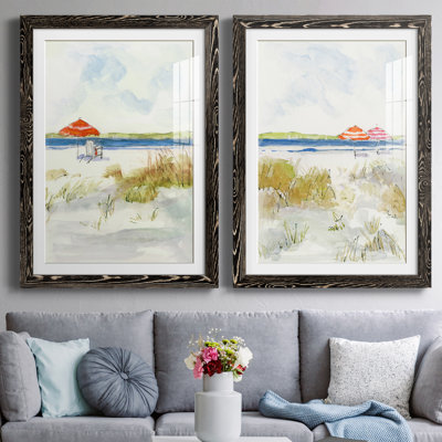 «Sketchy Beach I», ensemble de 2 peintures