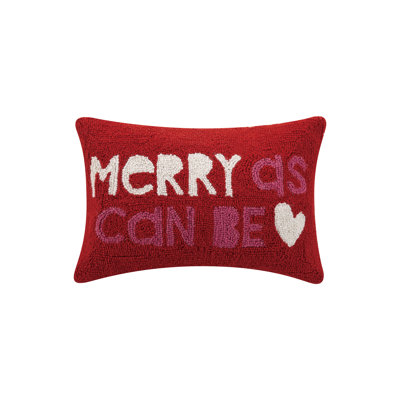 Merry As Can Be Wool Hook Pillow