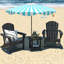 Chaise Adirondack en plastique / résine avec table Arnolec-468648677