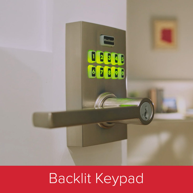 Venetian Bronze Electronic Keypad Entry Lever with SmartKey