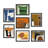 " Multicolor Colorful Mid-Century Grunge Paint Stroke Abstract Geometric " 7 - Pieces-92573589-99535721