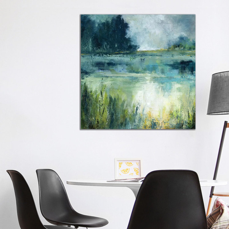 «Reflections Edge» par Carol Robinson, reproduction sur toile tendue sur châssis, H 37 po x l 37 po x P 1,5 po