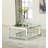 Emad Rectangular Coffee Table with Glass Top Mirrored and Clear