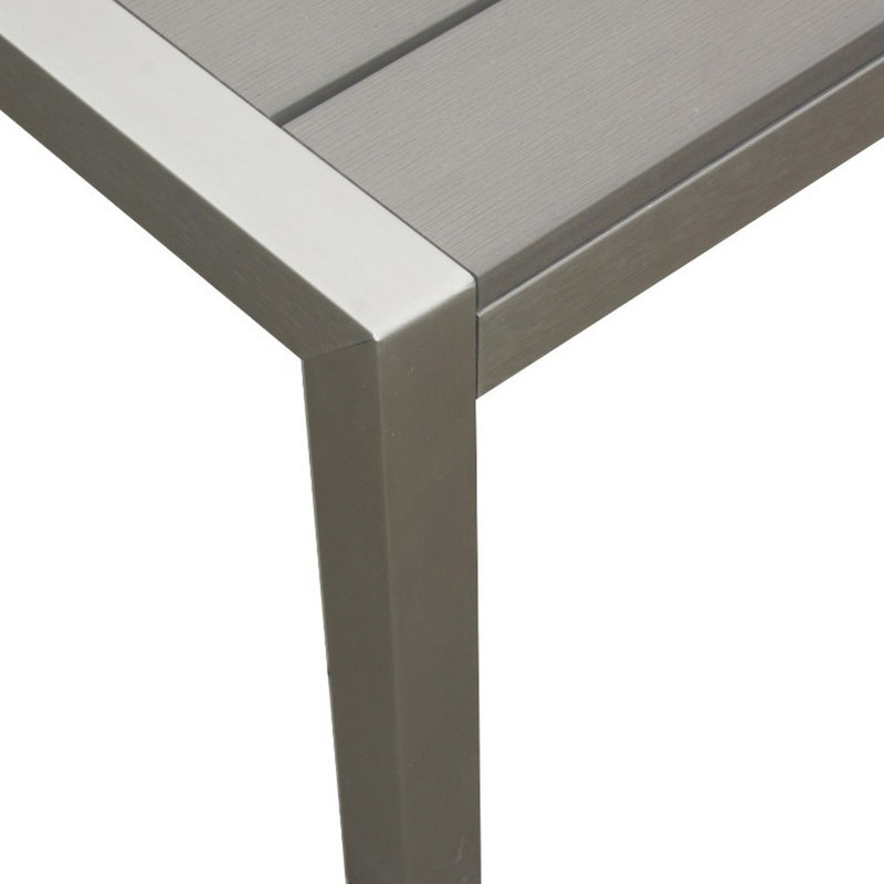Table d'appoint Lawler, Plateau gris / base grise