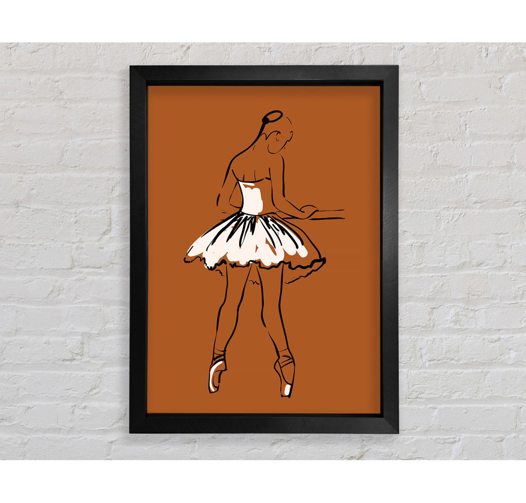 Brown Ballerina 2 - Einzelner Bilderrahmen Kunstdrucke