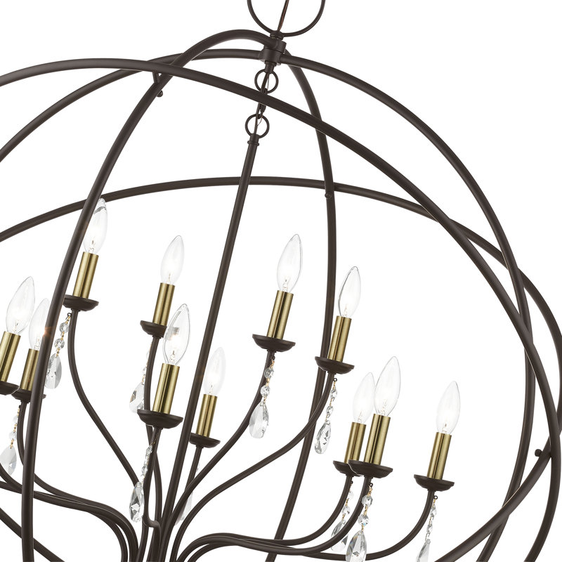 Lustre de vestibule Lesperance Grande, Bronze / laiton antique