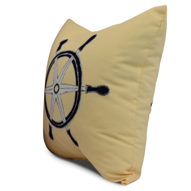 Housse et insert de coussin carré Nantucket, Jaune, 18 po x 18 po