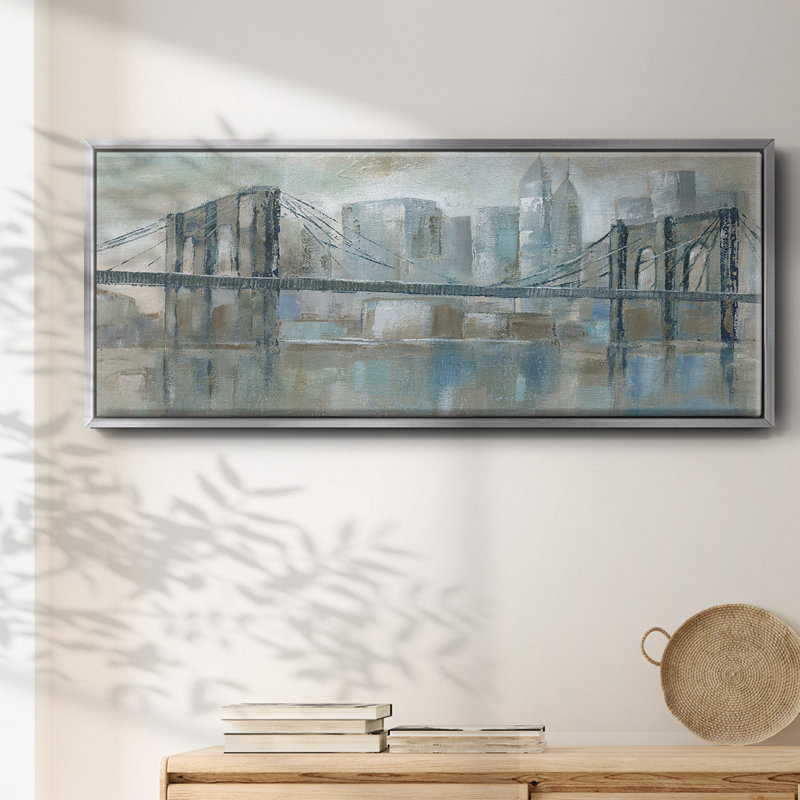 East River Wonder- Framed Canvas, 24" H x 60" W