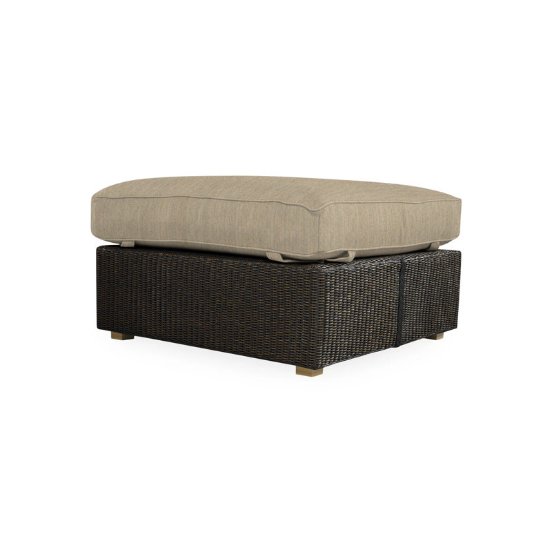 Hamptons Outdoor Ottoman, Cottage Pepper, Mink