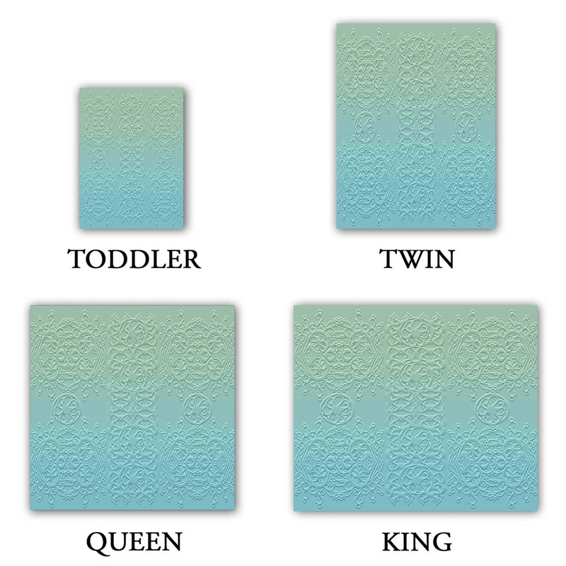 Ensemble de housse de couette en dentelle de fumé à raisins susie kunzelman , 1 housse + 2 taies très grand lit, Bleu / Gris