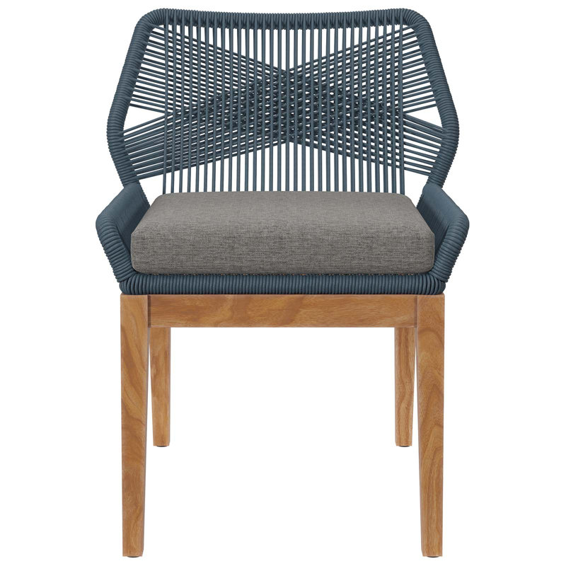 Chaise de patio Modway Wellspring, Graphite, Bleu