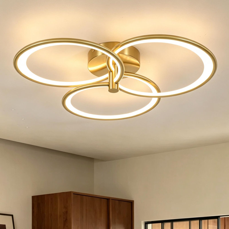 22.8'' LED Round Semi Flush Mount Ceiling Light