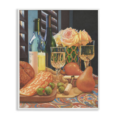 Art romantique du vin et du fromage par Mardell Schuster