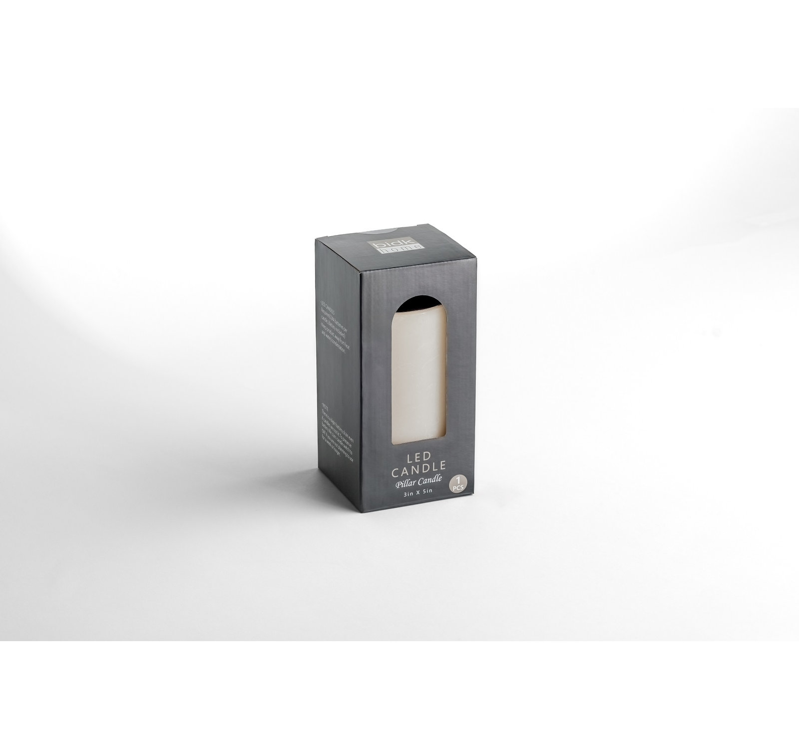 Flameless Pillar Candle, Pink