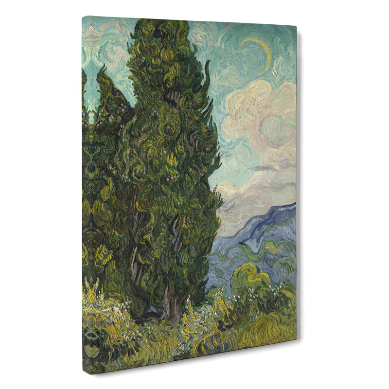Cypresses By Vincent Van Gogh - Wrapped Canvas, 76cm H x 50cm W x 3cm D