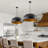 1-Dimmable black gold iron pendant light