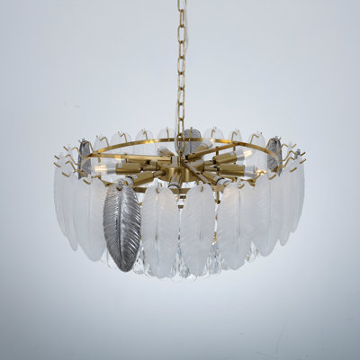 9-light Dimmable Tiered Chandelier
