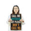 Panneau «Call Me Antis social But Don't Don't Call Me» en aluminium 12 po x 18 po-119480557