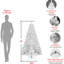Arbre de Noël artificiel blanc de 8 pi avec fil mémoire, 1430 pointes, structure à charnières, illuminez vos vacances en intérieur-366949940
