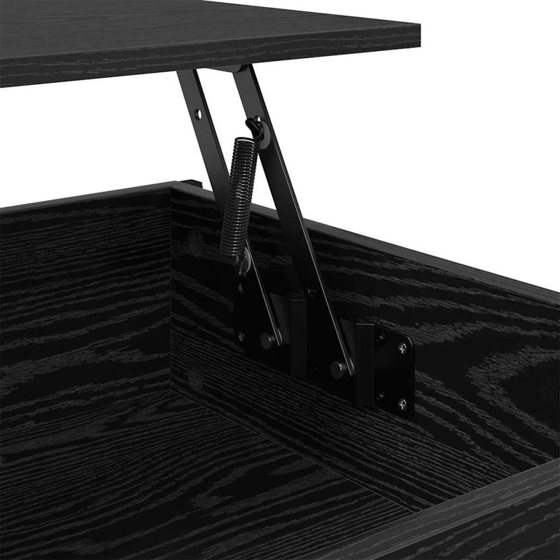 Lift Top Coffee Table with Storage, Black Oak