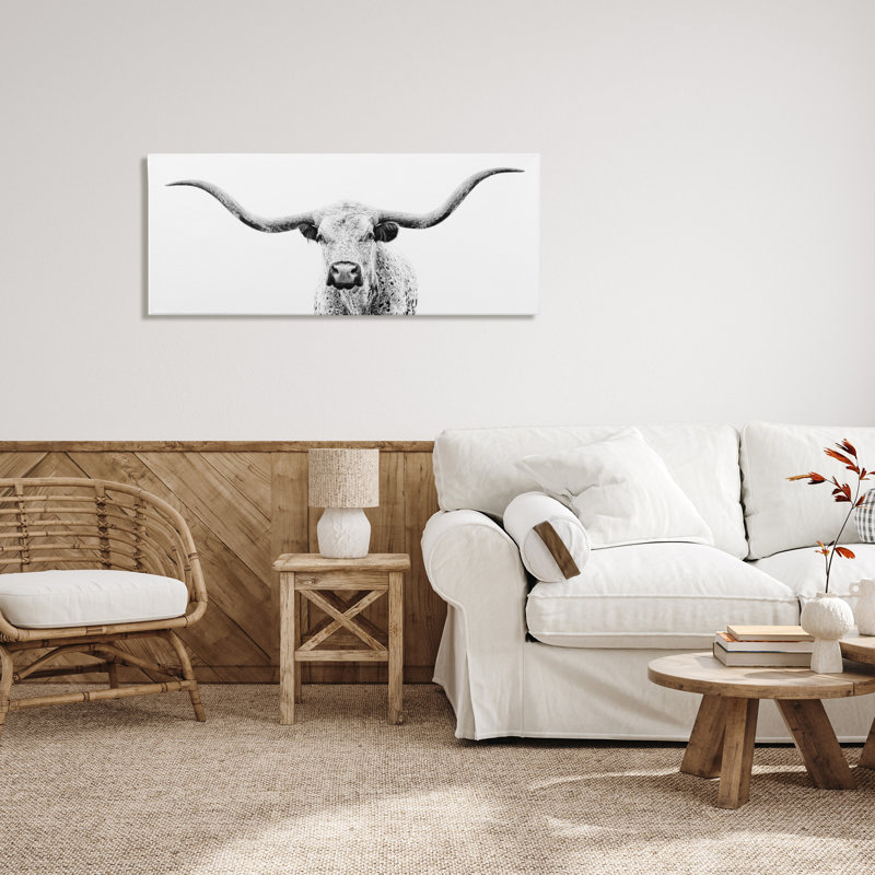 Longhorn Burchett, impression sur toile tendue, H 20 po x l 48 po x P 1,5 po