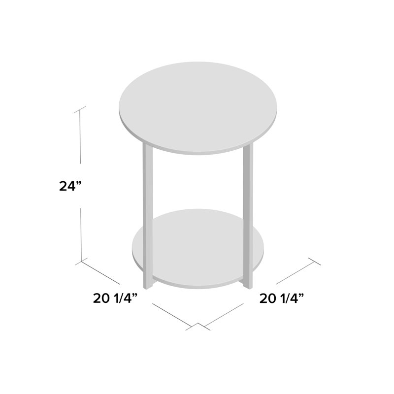 Gateshead End Table, Brown/Black