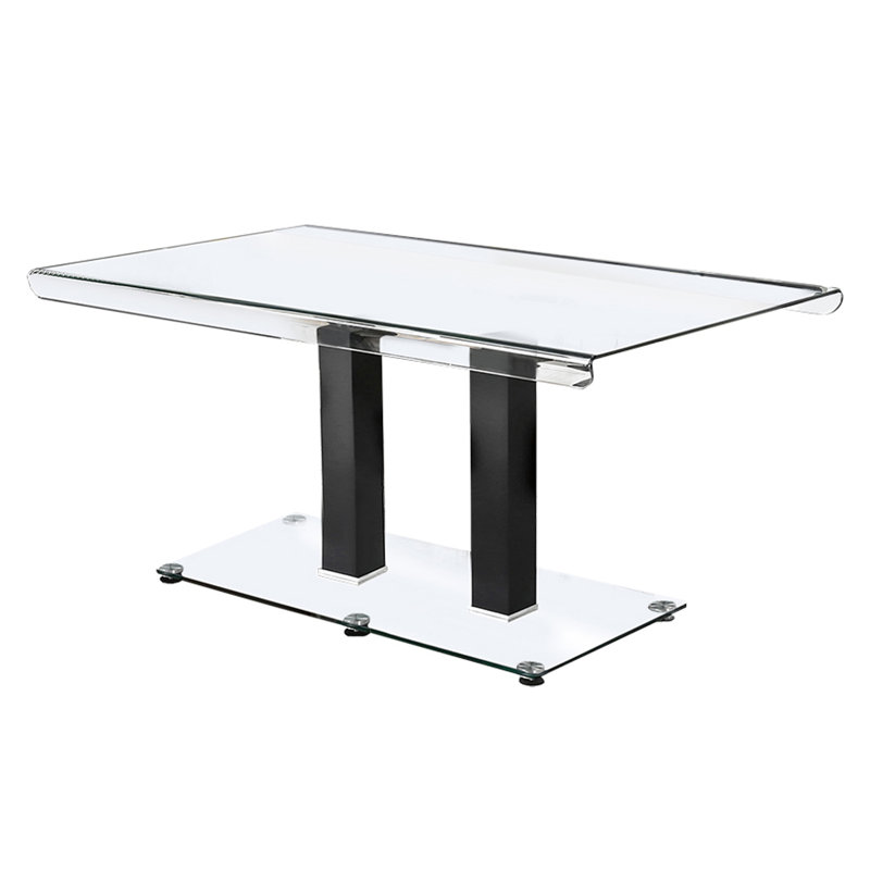 Table de salle à manger Coetta, Noir, noir, noir, noir