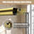 44-48" W X 72" H Double Sliding Door Aluminum Frame Shower Door Gold-129392695-129392744