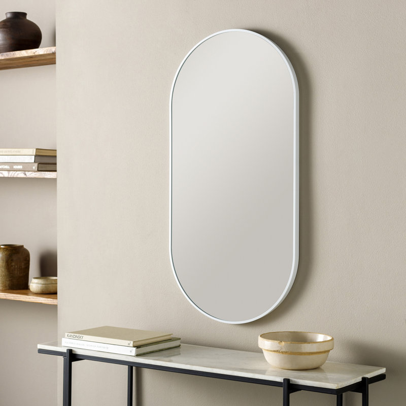 Destefano Essence Accent Mirror, White, 65" x 22"