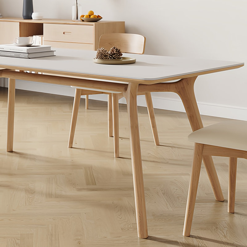 Table et chaise de salle à manger de style crème, H 29,5 po x L 59 po x l 31,4 po